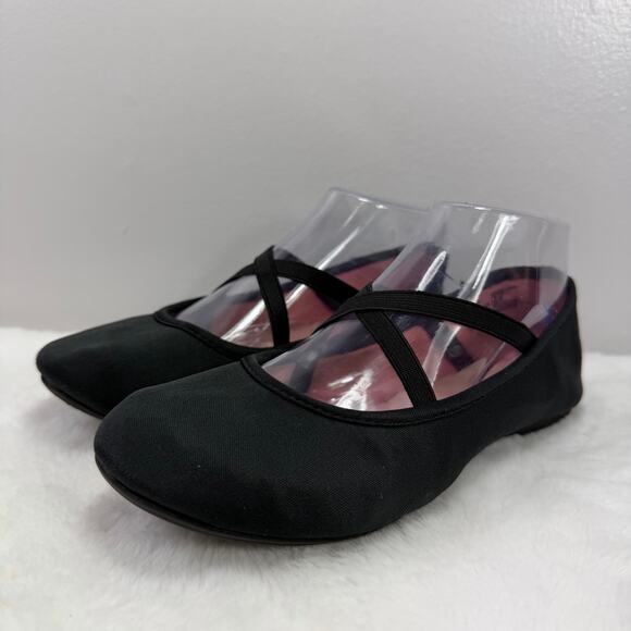 Wonder Nation Girls Black Criss-Cross Ballet Flats – Girls US Size 4 - Picture 2 of 10